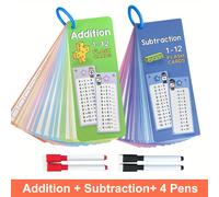 30 Tarjetas de y 1-12, Tablas de Hechos de y , Herramienta de Aprendizaje de Matemáticas con Autocomprobación, Ayudas de Entrenamiento Matemático, Juegos Educativos para Enseñanza