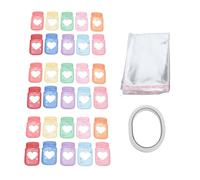 30 tarjetas del día de San Valentín para niños, intercambio de regalos, tarjetas de felicitación de San Valentín con bolsas de plástico, adhesivo de doble cara para regalos de (Estilo A)