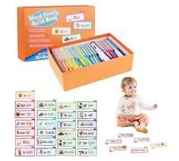 30 tarjetas flash de palabras a la vista, tarjetas de vocabulario familiar para memorizar, reconocer, iluminar vocabulario y ejercitar el pensamiento, enseñar lectura de vocabulario y juegos de