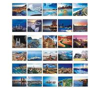30 tarjetas postales artísticas retro de paisajes de viaje del mundo, surtidas - Paisaje escénico global