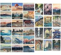 30 Tarjetas Postales Vintage,Postales Antiguas,Tarjetas Postales Vintage, Tarjetas Postales Retro, Pintura De Paisaje (Pintura Abstracta)