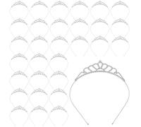 30 tiaras coronas para mujeres y niñas, tiara plateada de princesa a granel, tiaras de Rapunzel para boda, cumpleaños, tiara de cristal para graduación, novia, concurso, Halloween
