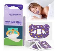 30 Tiras Bucales para Dormir con Estampado de Oso, Cinta Bucal Antironquidos de Uso Diario, Parche Suave para Mantener la Boca Cerrada y Descansar sin Interrupciones, Mejora La Respiración Nasal