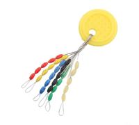 30 topes flotantes de línea, conectores de amortiguador, cilindro ovalado, tapones de goma para terminales de pesca, accesorios de aparejos SS a LL, colores aleatorios (SS)