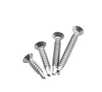30 tornillos autorroscantes de cabeza plana M4.2 .8 410 de acero inoxidable Hardiflex for chapa metálica(13mm,M4.8 30pcs)