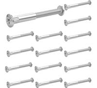 30 tornillos de conexión M6, 65-76 mm, conectores para muebles, tornillos (15 tornillos para muebles, 15 tornillos de casquillo), tornillos de conexión para muebles, armarios, tablas de madera