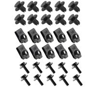 30 tornillos para tapa de motor de coche, abrazaderas de tuerca fijas, retenedores de clip de plástico para chasis, sujetadores de protección del motor compatibles con Nissan Qashqai 2014-2020