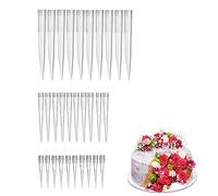30 tubos de flores con pincho, tubos de flores de plástico, fotos de flores, púas de flores para pasteles, posy de flores, 3 tamaños de púas de arreglos florales para decoración de pasteles