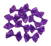 30 Uds 4X6cm Lazos de Cinta Flor de satén decoración Artesanal decoración de Fiesta DIY(Purple)