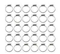 30 Uds abrazaderas de manguera estilo alemán 304 abrazadera de línea de de acero inoxidable Clips de tubo para tuberías de agua automóviles (27-51)