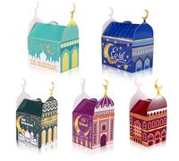 30 Uds Caja de Regalo de Ramadán, Cajas de Regalo de Eid Mubarak Cajas de Obsequios para Regalos Cajas para Fiesta de Papel Cajas de Eid Al Fitr para Fiestas Musulmanas Dulces Pasteles Regalos