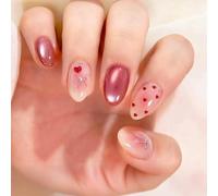 30 Uds De lazos de diamantes de imitación, adhesivos para uñas, forma corta de almendra con efecto nacarado metálico, uñas seguras para la piel delicada