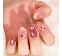 30 Uds De lazos de diamantes de imitación, pegatinas adhesivas para uñas, forma corta de almendra con efecto nacarado metálico, uso diario, uñas