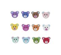 30 Uds. Serie de cabezas de oso mixtas, botones de madera for costura, álbum de recortes, ropa, sombreros, Artesanías hechas a mano, accesorios de decoración del hogar DIY