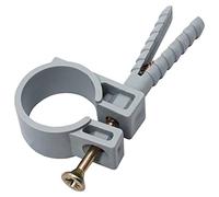 (30 unidades) abrazaderas de plástico gris para tubos de 20-22 mm, ganchos de manguera, clips de tubería, soportes de tuberías