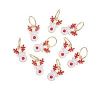 30 unidades de 1,2 x 2,5 cm para trenzas, pequeños clips de metal de Navidad, mini pinzas para el pelo, bonitas pinzas decorativas para el pelo, accesorios de joyería para rastas para fiestas, alces