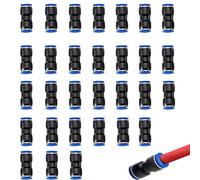 30 unidades de conectores neumáticos, Festo, conector neumático recto, conexión de manguera de aire comprimido, conexión rápida, herramientas neumáticas para aire y agua, conector de manguera de 6 mm
