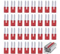 30 Unidades De Puente De Contacto, Fbs 2-5 Puente De Contacto, Terminales De Riel Din Pt2.5, Puente Rojo 2 Contactos, Bloque De Terminales Fuerza Resorte Fbs 2-5, Válido Para Cables De 2,5 Mm² a 5 Mm²