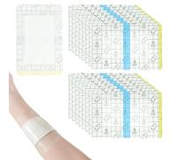 30 unidades de vendaje transparente para ducha, resistente al agua, gran tirita, tatuaje Aftercare vendaje adhesivo impermeable con cojín de algodón absorbente, vendaje de película para deportes