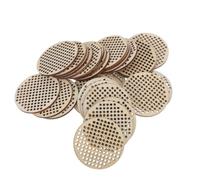 30 Unidades Discos Redondos de Madera sin Acabado para Manualidades DIY | Perforados Agujero Previo, Superficie Lisa Natural, para Etiquetas, Colgantes y Talleres