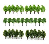 30 Unidades para mini Árboles Plástico 3.5cm para decoración Vías Férreas Set Variado para Dioramas y Escenografía de Arquitectura