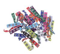 30 Unidades Pulsera Conmemorativa de Fútbol Elástica y Resistente para Partido de Fútbol Hecha de Poliéster Colores Vibrantes para Jóvenes Varios Estilos