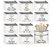 30 Unidades Regalos para el día de la Madre Iglesia Regalos Grandes empleados apreciación Regalos inspiradores Bolsas de Lona a Granel para colegas empleados You Are Amazing Loved Green Leaves