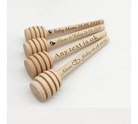 30 Unids Agitador De Mezcla De Miel De Madera Personalizado Palitos De Miel Cuchara De Miel Texto Personalizado Regalos De Banquete De Boda Baby Shower Amp; Utensilios De Postre Cucharas De Madera ,1
