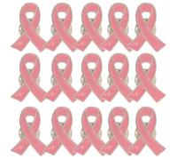 30 unids cinta rosa broche de alfileres oficial cinta rosa insignia pin de conciencia sobre el de mama solapa pecho creativa hierro Pines de Solapa