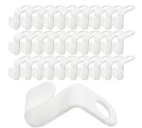 30 Unids Ganchos De Conexión En Cascada para Ahorrar Espacio, Mini Ganchos De Ropa En Cascada Blanco,Conector De Percha De Ropa Ganchos para Organizar El Armario