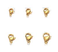 30 Unids/lote Acero Inoxidable Chapado En Oro Broche De Langosta Cierres De Garra Para Pulsera Collar Cadena Diy Joyería Que Hace Los Hallazgos Suministros-Glod,30pcs 5 x 9mm