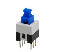 30 unids/lote cuadrado 7x7x12mm 6 pines DPDT Mini botón de bloqueo automático interruptor multímetro G64
