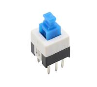 30 unids/lote cuadrado 7x7x12mm 6 pines DPDT Mini botón de bloqueo automático interruptor multímetro G64