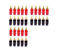 30 Unids/Lote Poste de Encuadernación de Plátano Chapado en Oro Amplificador de Corriente Conector Enchufe Banana de 4 mm Terminal de Altavoz