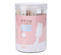 30 Unids Mini Cepillo de dientes desechable No se necesita pasta de dientes Cuidado oral suave y portátil para niños, Envejecido, Maternidad, Viaje(Limón)