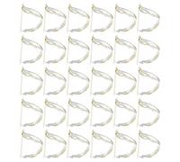 30 varitas de cinta amarilla y blanca, palo de madera de 30 cm, serpentinas de 23 pulgadas, decoraciones de fiesta de boda de hadas con campanas doradas para compromiso, ceremonias, eventos de