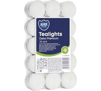 30 velas de té, 4 horas de combustión, sin perfume, 10 g