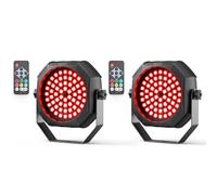 30 W Mini RGBW batería 60 LED par luz con mando a distancia recargable batería luz de escenario luz estroboscópica con control por voz, modo automático luz de discoteca para DJ fiesta cumpleaños