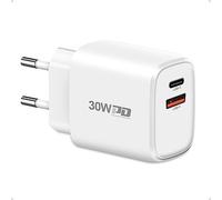 30 W USB C Ladegerät, Gcstnn 2 Ports Schnellladegerät Stecker Kompatibel mit Google Pixel 7/7Pro/6Pro/6a,iPhone 15/14 Pro Max/13,Galaxy S23 Ultra/S22,Pixel Watch,DJI Mini 3 Pro,Redmi,OnePlus.