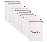 30 x 40 cm, bolsas para zapatos con cordón, bolsas de viaje para zapatos, bolsas de viaje de polietileno, utensilios de viaje, accesorios, accesorios, accesorios, vacaciones, 10 unidades, Blanco,