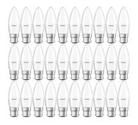 30 X Osram Lámparas LED Velas 5,7W = 40Watt B22d Mate 470lm 827 Blanco Cálido