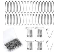 300 Alfileres de Seguridad, 2,4 cm Plata Pequeños Alfileres para Hijab Desin Bucle Accesorios de Costura para Manualidades Hechas a Mano Acolchado Tejido Costura Etiqueta Clip de Sujeción