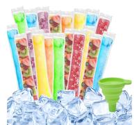 300 bolsas de hielo de agua, bolsas de hielo con embudo, material grueso, no se deforman fácilmente para paletas de helado casero, yogur, zumo y batidos
