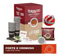 300 Cápsulas Caffè Toraldo Fuerte & Cremoso Espresso Napolitano + Kit Accesorios