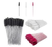 300 cepillos de pestañas de cristal, cepillos para delineador de ojos, varillas curvas, bobinas para herramienta de maquillaje de extensión de pestañas, tubos de cepillo de pestañas portátiles para el