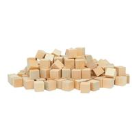 300 Cubos de Madera para Manualidades de 1 cm, Paquete de Material de Arte, Dados Sin Terminar, Artesanía, Regalos de Bricolaje