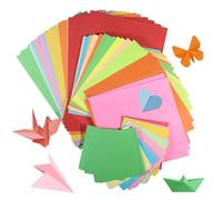 300 Hojas de Papel Origami - Cartulinas Colores 20 Colores, Folios Colores A4 (21 X 29,7) & 20 X 20 & 12 X 12 cm 3 Tamaños Set de Papel para Manualidades, Origami DIY para Hacer por Ti Mismo Regalos