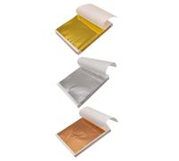 300 Hojas Lámina de Oro Decorativa de Imitación | Imitación Gold Foil, Mezcla de Tres Colores, Brillo Intenso, para Marcos, Molduras y Decoración del Hogar