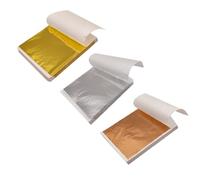 300 Hojas Láminas de Pan de Oro para Manualidades Artesanal | Imitación Gold Foil, Efecto Dorado Decorativo Brillante, para Joyería Artesanal y Molduras de Techo