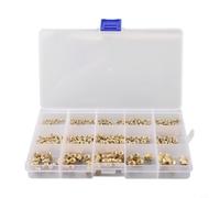 300 insertos de rosca de latón M2 M2.5 para m3 M5 M6 con rosca interior y moleteado para piezas de plástico para impresora 3D, juego de reparación electrónica, incluye caja de almacenamiento de cobre